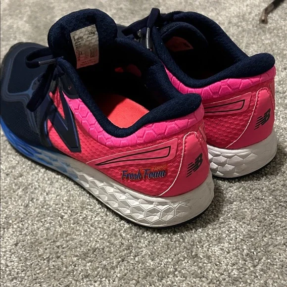 New Balance Navy and Pink Athletic Shoes - Picture 3 of 5